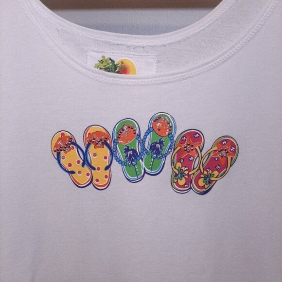 PRINCESS CRUISES Casual Beach Dress Loungewear Rhinestone Sandals Vacation - Picture 2 of 9